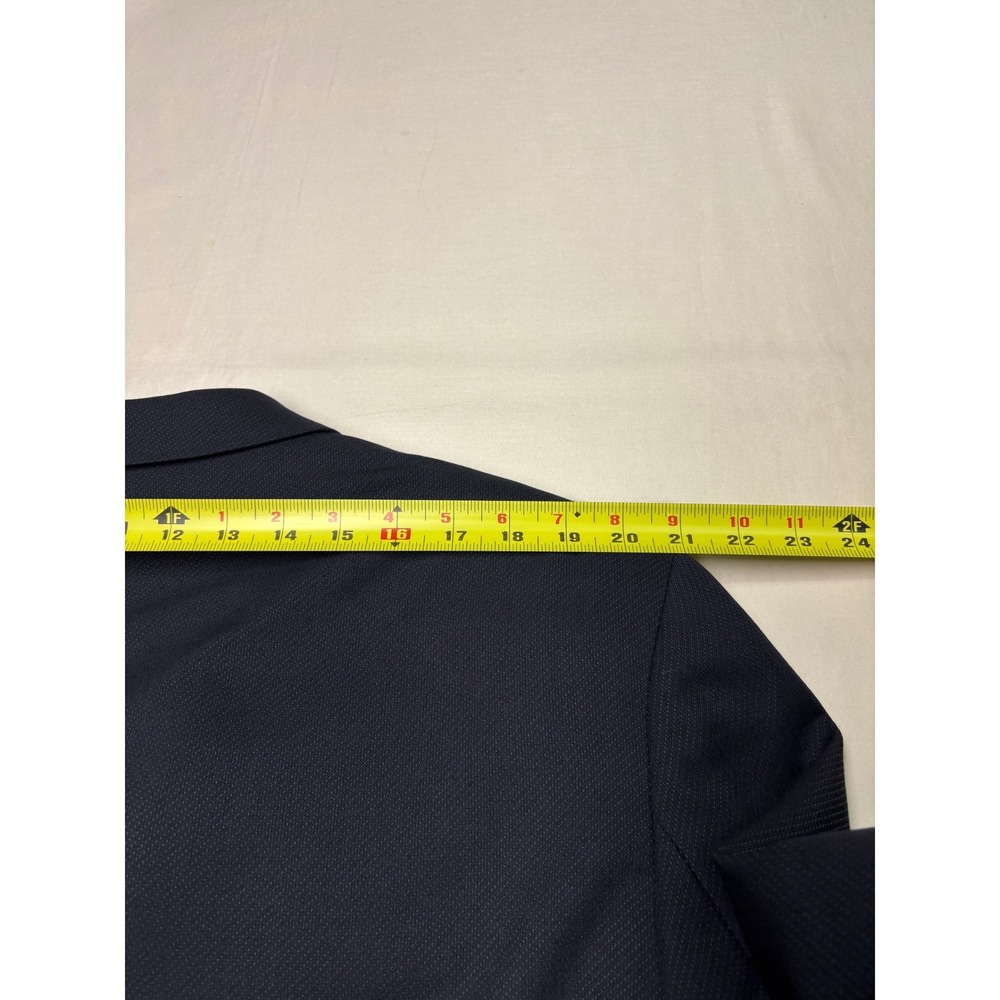 Hugo Boss Mens 46R Double Breasted Blazer Navy Blue Virgin Wool Celsius Omega - Picture 13 of 15